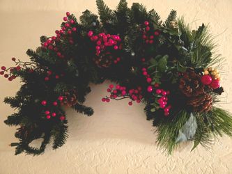 Swag wreath with lights