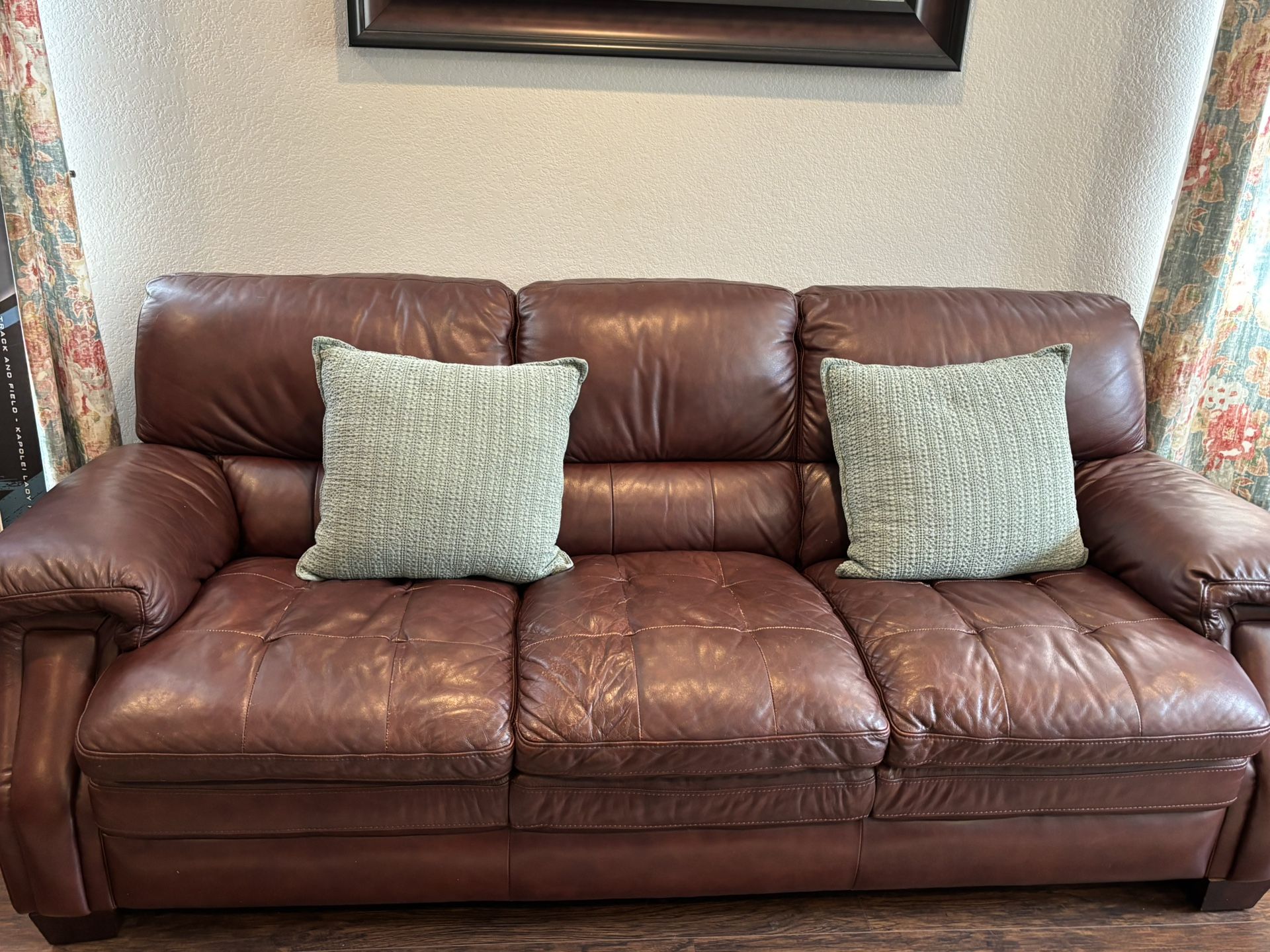 Brown Leather Couch