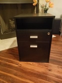 Black file cabinet