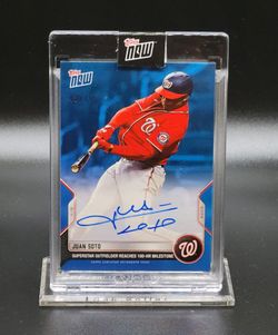 On-Card Auto # to 49 Juan Soto 2022 MLB TOPPS NOW Card 42B