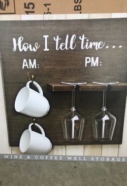 Wine and coffee wall storage