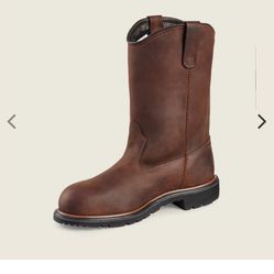 SIZE 7 RED WING DINAFORCE WATERPROOF LEATHER SOFT TOE BOOTS BRAND NEW