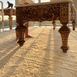 1700s French Style Coffee & Side Tables Hand carved Set