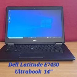 Dell Latitude E7450 Ultrabook 14" NEW Battery, New SSD, i5, Win 10 Pro, Runs Quick & Smooth