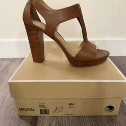 Michael Kors Brown Berkley Sandal Leather, Size 8