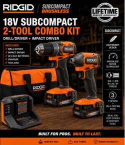 RIDGID 18V Subcompact Brushless 2-Tool Combo Kit