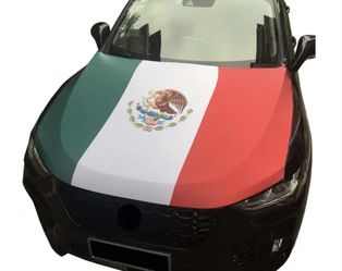 Mexican Flag Car Hood Cover 4 X 5ft Universal Fit