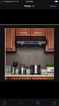 Black Stainless Steel Under-Cabinet Range Hood