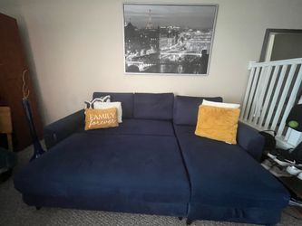 Blue sectional like new