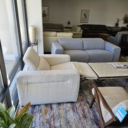 2-pc Fabric Loveseat-Nevio 