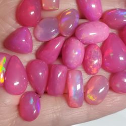 24 Good Quality Pink Ethiopian Opals 