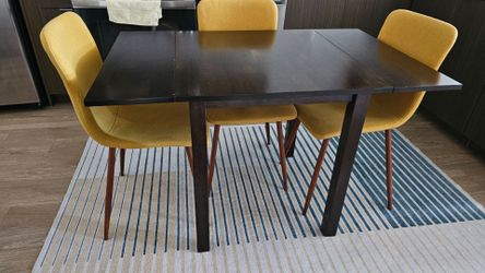 Dark Brown Drop Leaf / Folding Dining Table