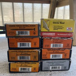 Drywall Nails x7 boxes; Wood Nails x1