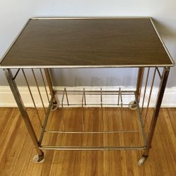 Vintage MCM Vinyl Record Cart
