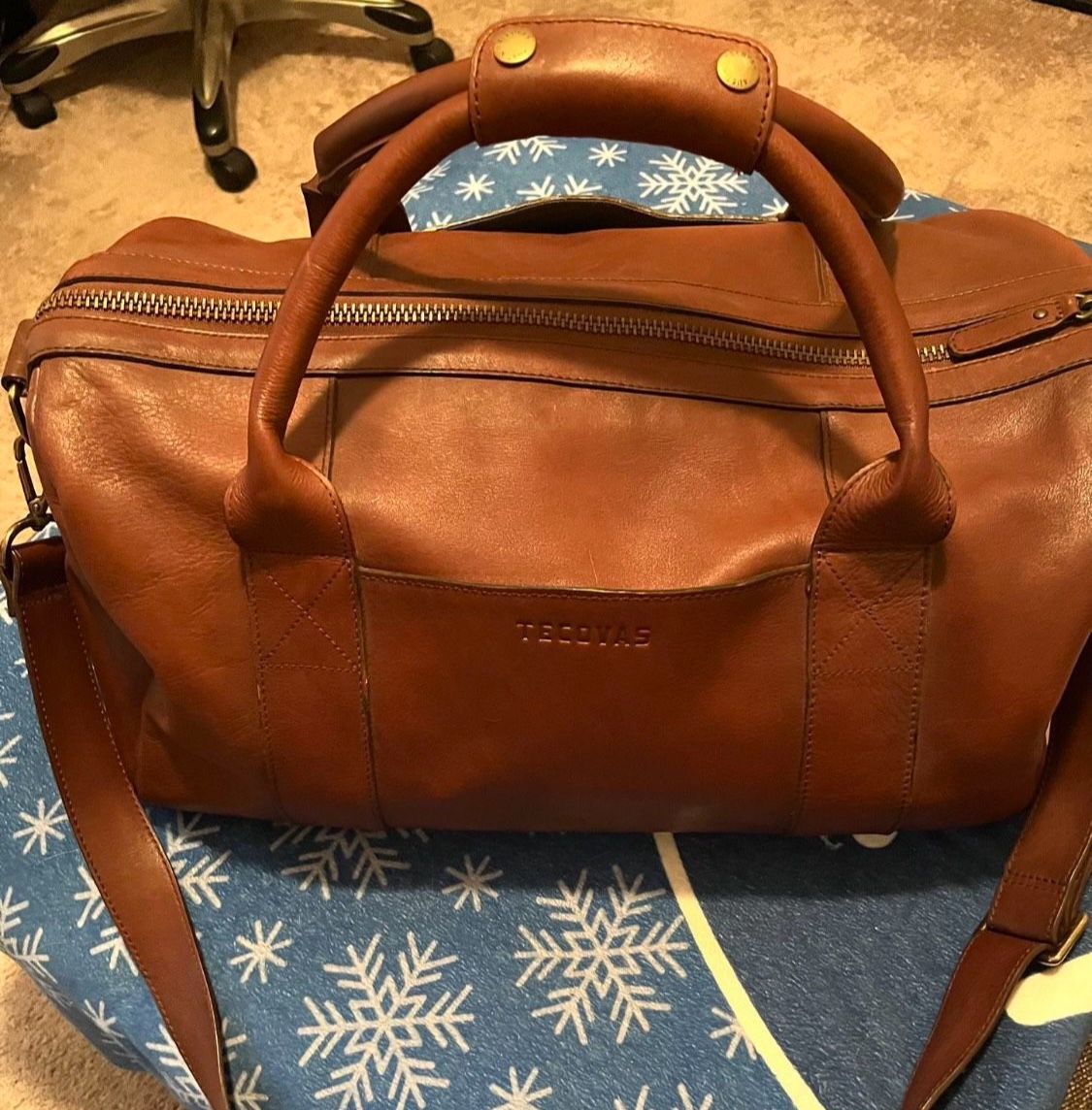 Tecovas Leather Weekender Bag