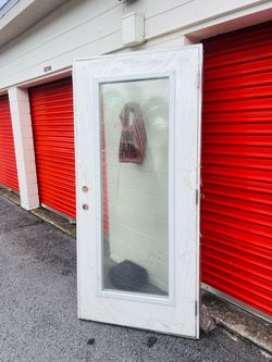 Exterior Impact Glass Door With PVC Frame 36x80