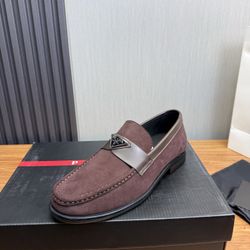 Prada Men’s Leather Shoes With Box 2025 New 