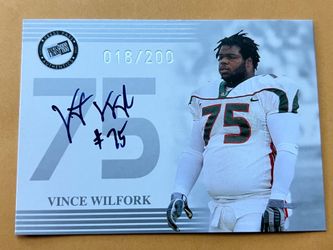 Vince Wilfork RC auto numbered