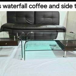 Modern Waterfall coffee table and side table