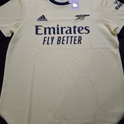 Adidas Arsenal 2021/2022 Away Soccer Jersey Yellow Mens Size Large New With Tags