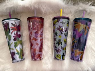Starbucks Floral Acrylic Tumbler