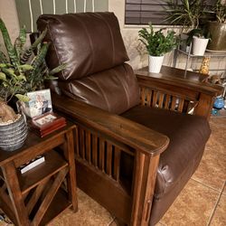 Faux leather manual recliner (small flaw on seat) $250