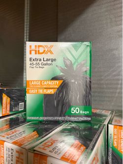 HDX Large Heavy-Duty 33-39 Gallon Drawstring Trash Bags 50 Count