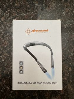 Glocusent Rechargeable LED Neck Reading Light New In Box