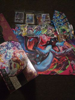Pokemon Charizard mewtwo pikachu calender pokemon destined rival  lot deck box play mat