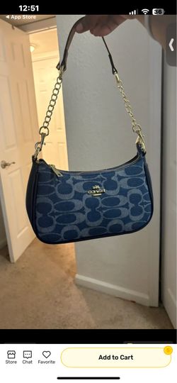 Blue Mini Coach Handbag