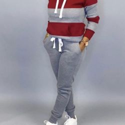 Striped Hoodie Jogger (Small-3x)
