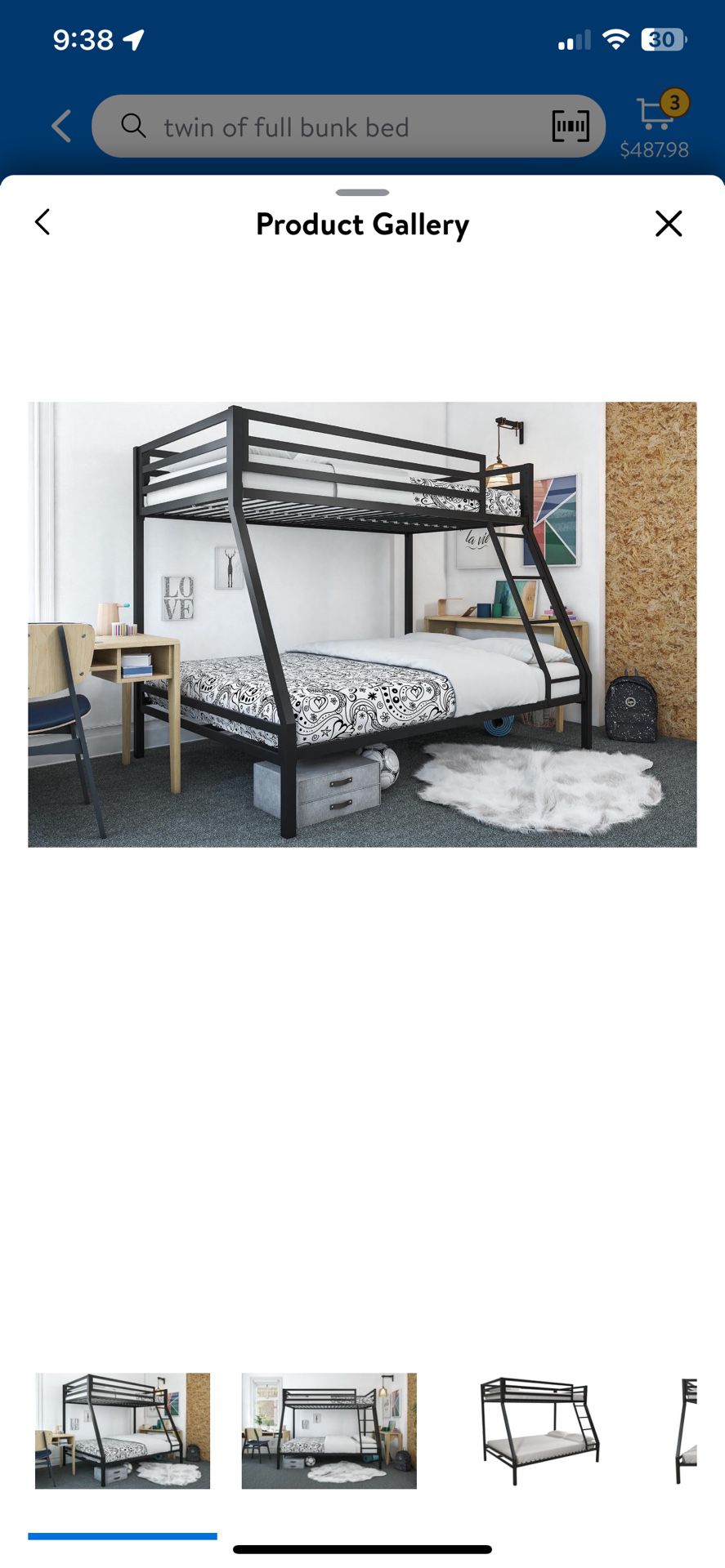 Twin Over Full Bunk Bed New