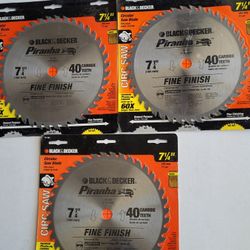 3 Pack Of Circular Saw Blades 7 1/4