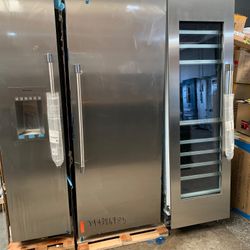 Thermador 72” Refrigerator/freezer And Wine Cooler Kitchen Set