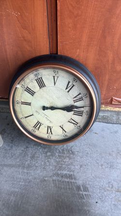 Large Round Wall Clock Roman Numerals