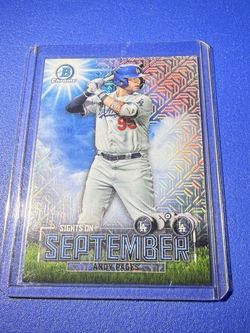 Andy Pages Sights On September Mojo Refractor Rookie 2023 Bowman Card #SOS-5 RC