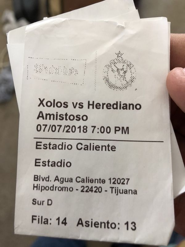 7 boletos para Xolos vs Herediano Amistoso