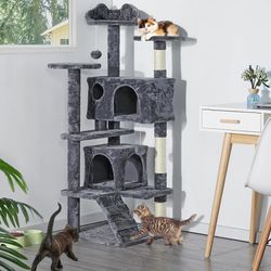Large Cat Pet House Play Furniture Scratch Post for Kittens Tree Tower Condo