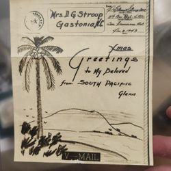 1943 V-Mail Christmas Card from the South Pacific 