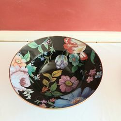 MacKenzie Child Flower Market Black Bowl