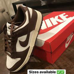 Nike Dunk Low Cacao Wow Sizes 8w, 9.5w