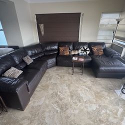Leather Sectional Couch 