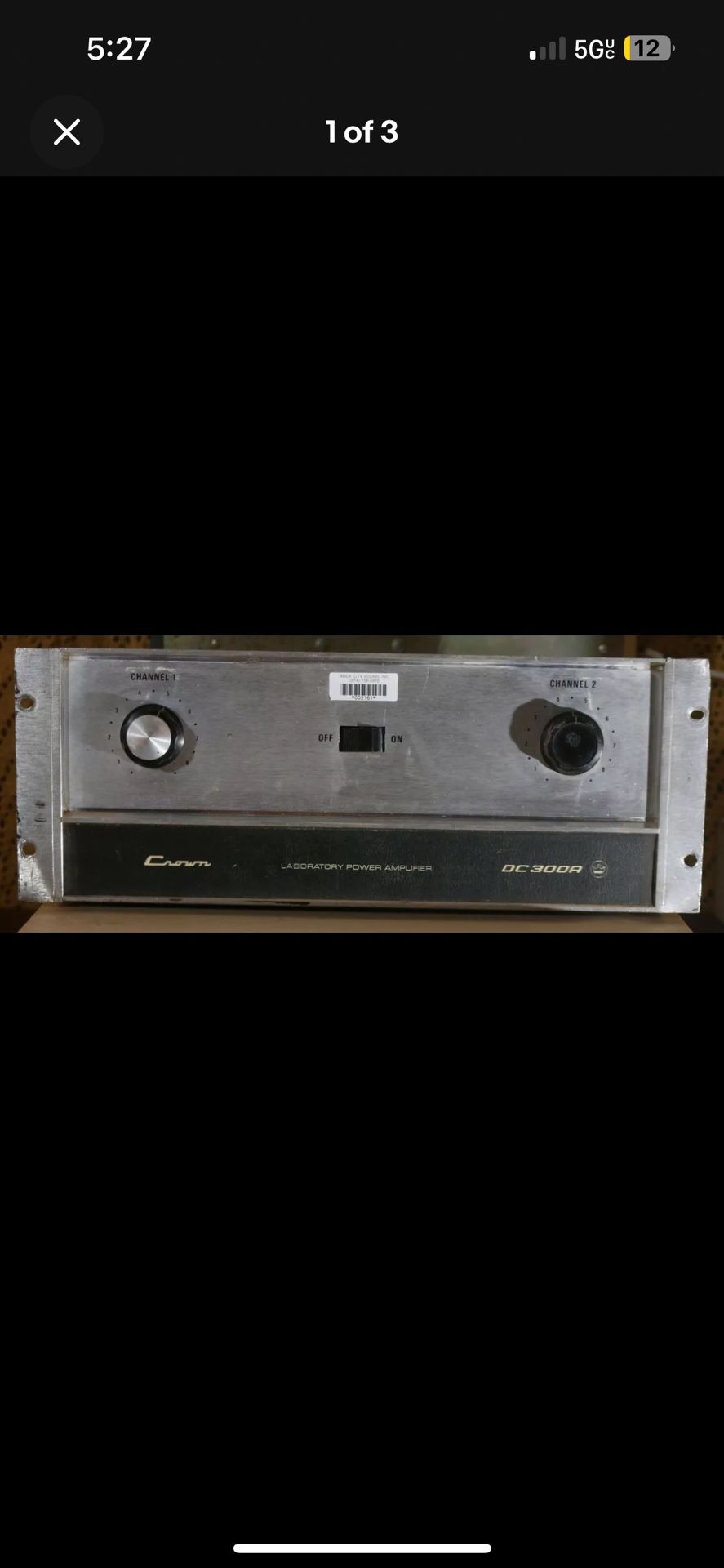 Crown DC 300A Amplifier 200$