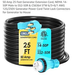 50amp 25ft generator extension cord