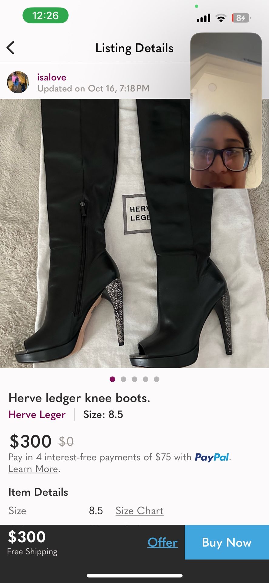 Herve Leger Knee Boots