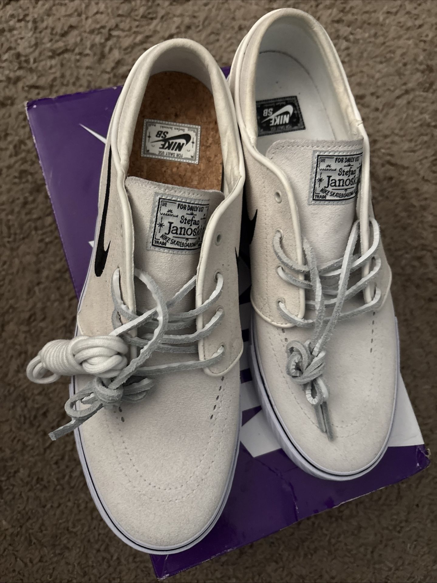 NIKE SB Zoom Janoski OG+ White skateboarding shoes men size 10.5