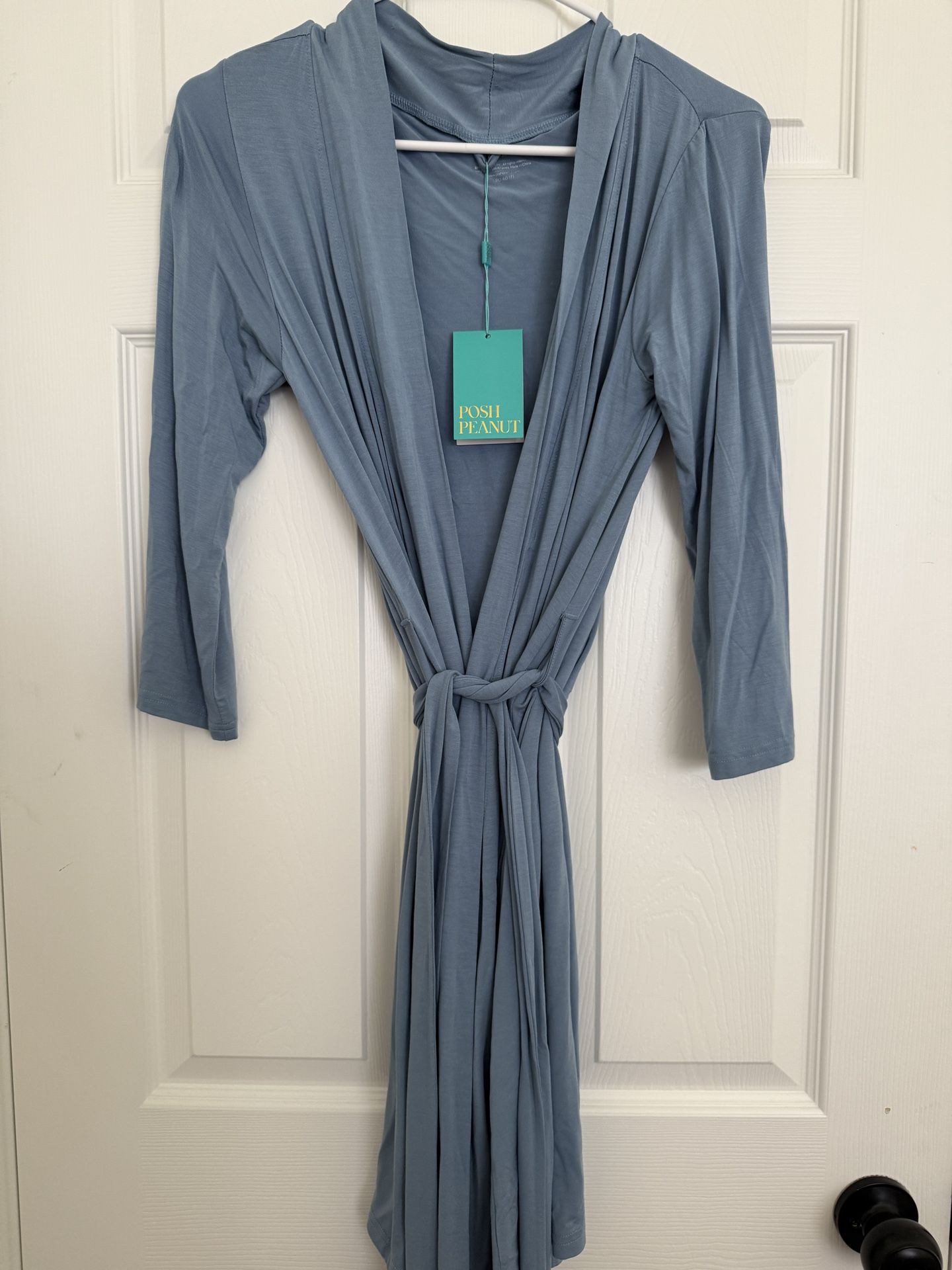NWT Posh Peanut denim blue robe-Small
