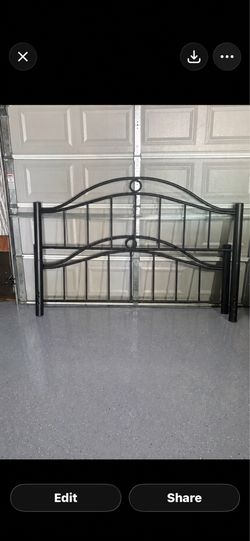 King Size Black Metal Bed Frame Set