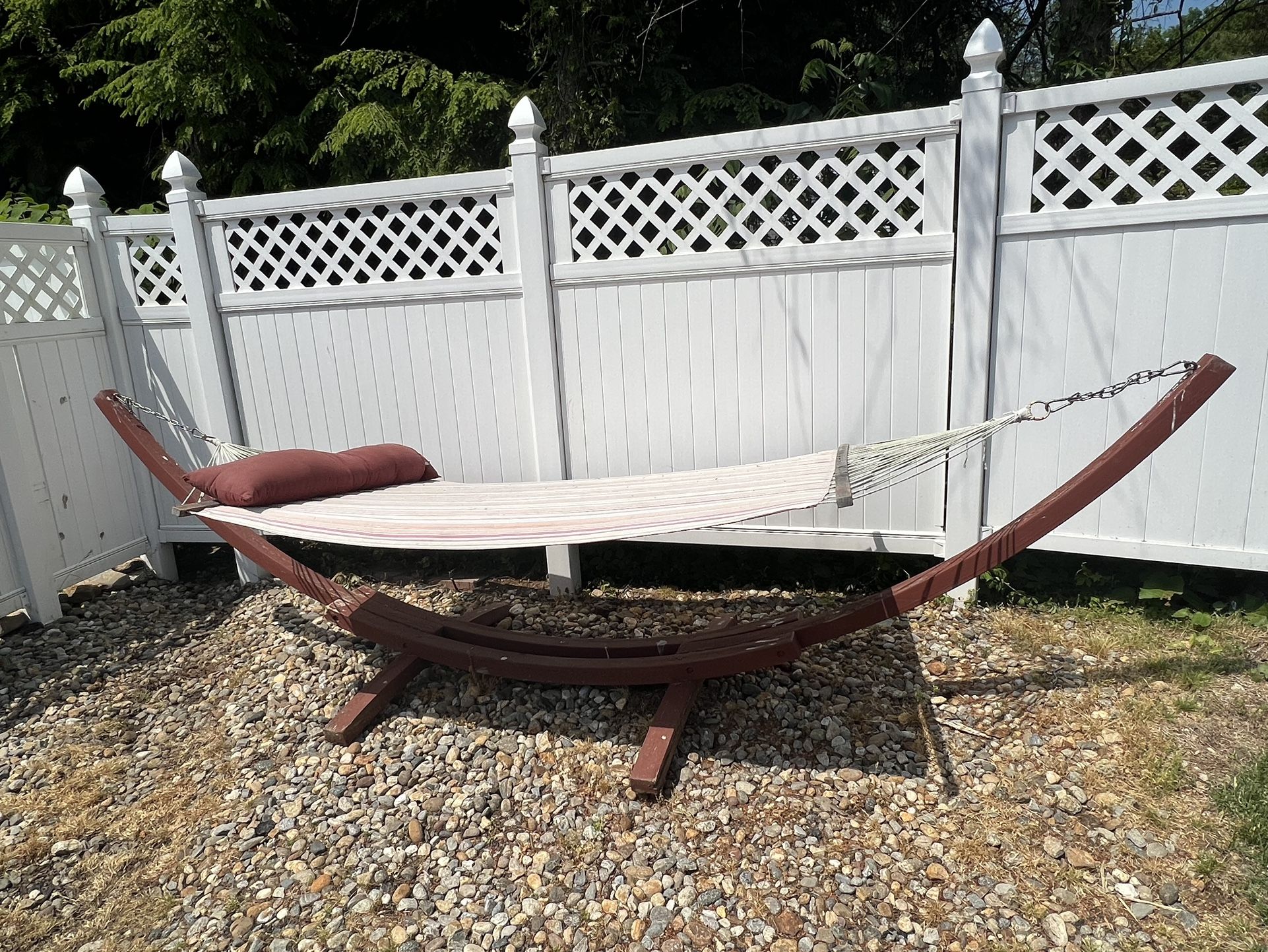 DOUBLE HAMMOCK VERY STURDY WITH PILLOW OUTSIDE FURNITURE 