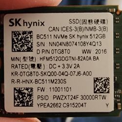SK Hynix BC511 NVMe SSD 512gb